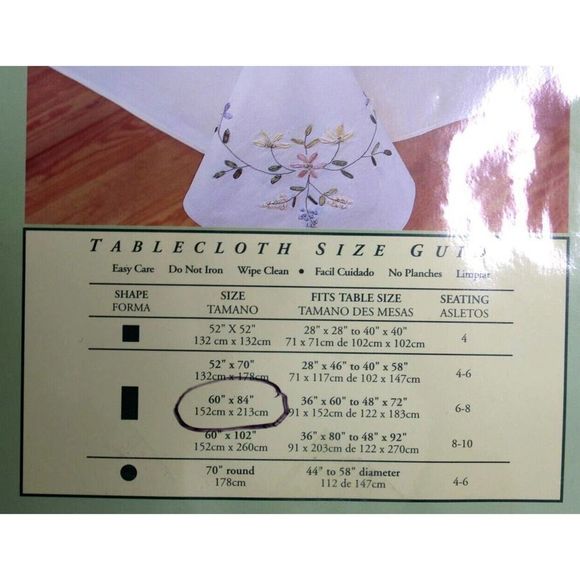 Handmade Ribbon Embroidery Flower Floral Linen Table Liner Home Decor 60"x84" - Picture 8 of 11